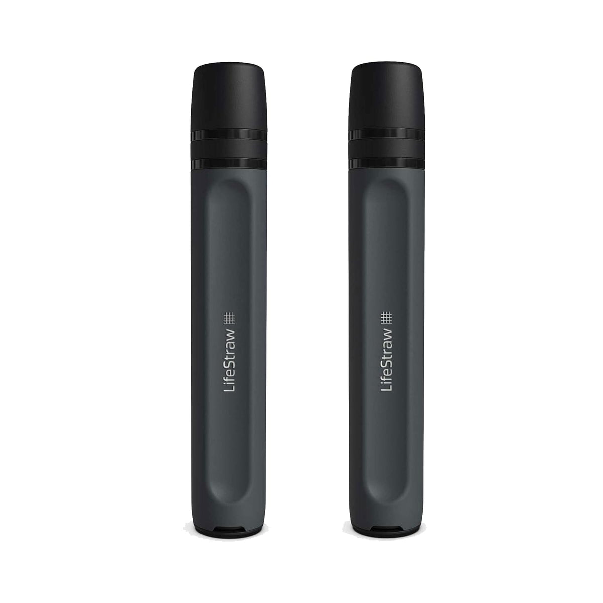 LifeStraw Peak Personal Water Filter Straw, Dark Mountain Gray, 2PK