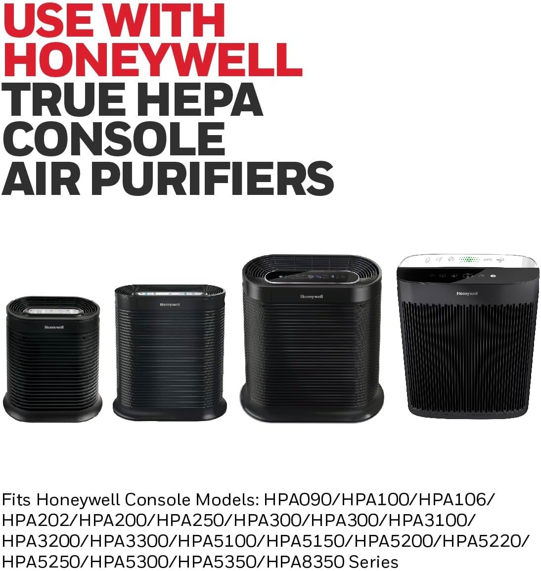 Honeywell HRF-R1 True HEPA Replacement Filter R, Fits HPA090 HPA100 HPA200 HPA300 Series Air Purifiers