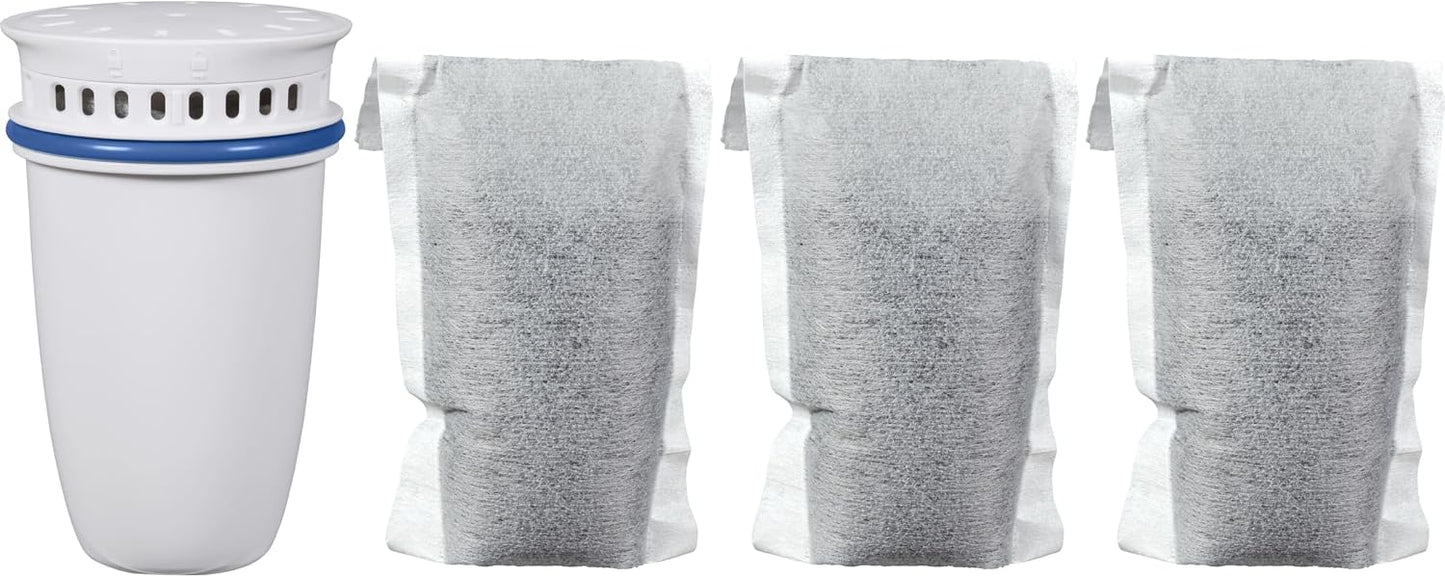 Brita Refillable Filter Starter Kit for Pitchers and Dispensers, BPA-Free, Includes 1 Shell and 3 Refillable Water Filters