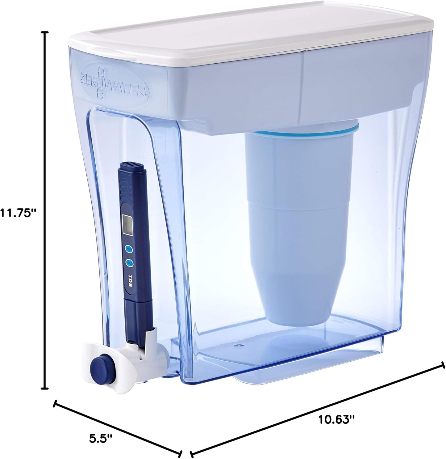 ZeroWater 20-Cup Ready-Pour Water Filter Dispenser with 5-Stage Filtration