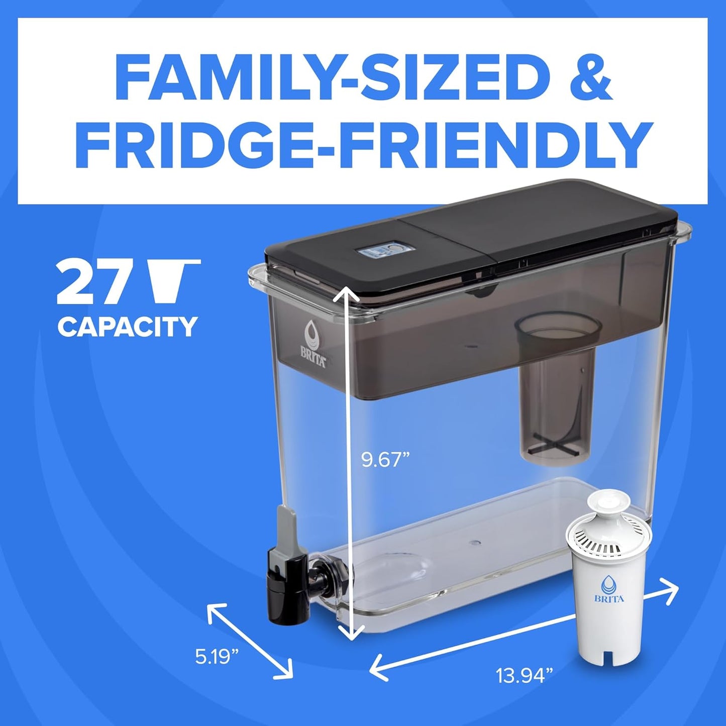 Brita UltraMax 27-Cup Water Filter Dispenser with BritaPlus Filter