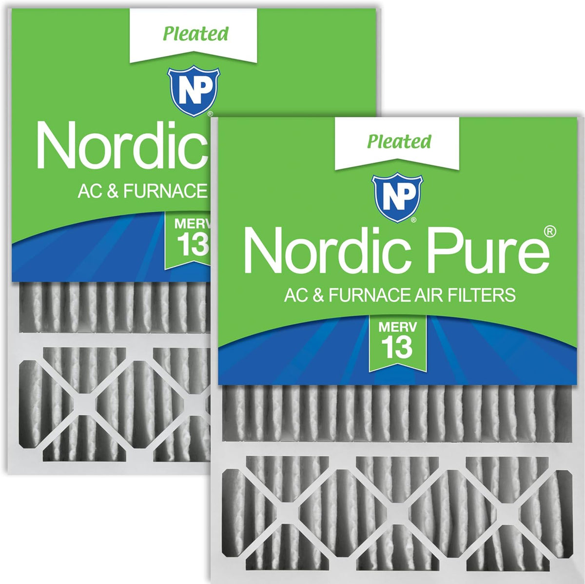 Nordic Pure 16x25x5 Honeywell Replacement MERV 13 Air Filters, 2 Pack