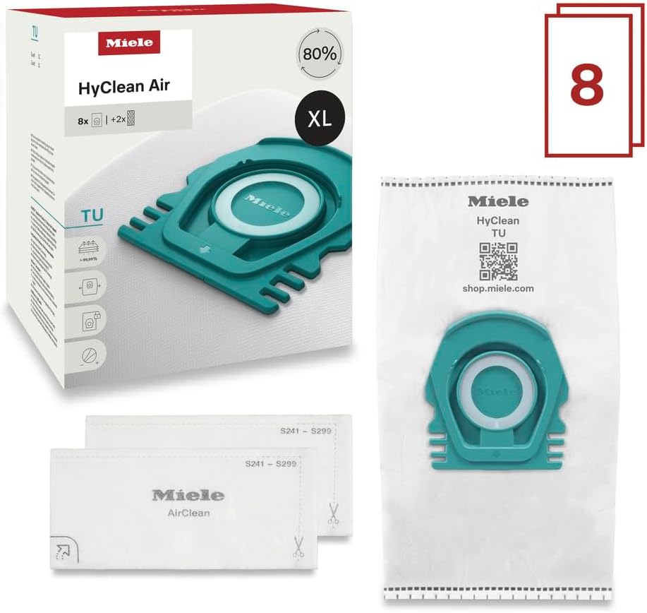 Miele TU Vacuum Cleaner Bags, XL Pack for Guard L1 Vacuums