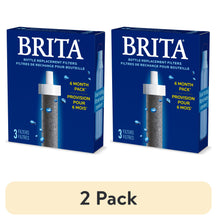 Brita (2 Pack)  Premium Water Bottle Filter Replacements, 3 Count