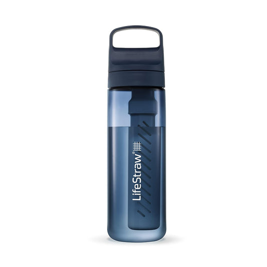 LifeStraw Go Series Water Filter Bottle – BPA-Free, 22 oz, Aegean Sea