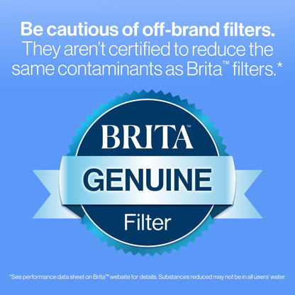 Brita Small 6 Cup Denali Water Filter Pitcher with 1  Standard Filter