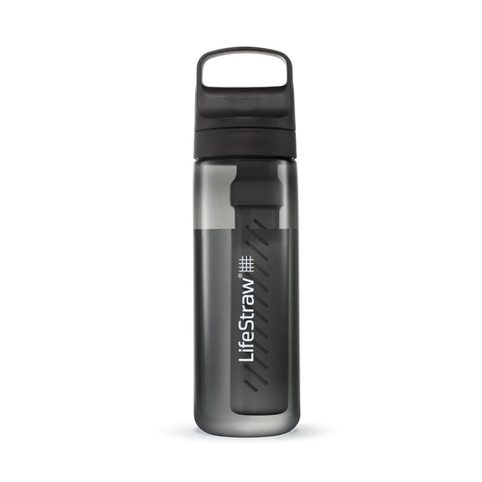 LifeStraw Go Series Water Filter Bottle BPA-Free, 22 oz, Nordic Noir