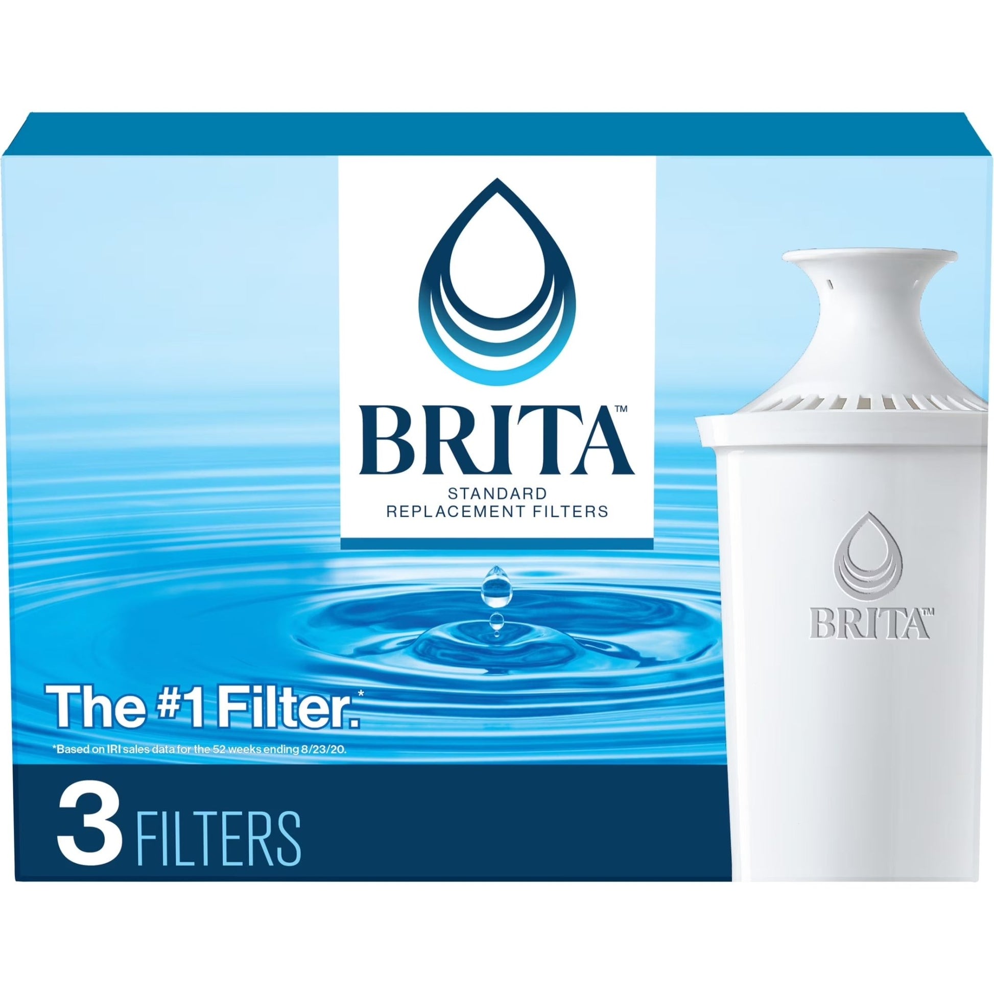 Brita Water Filter, Replacement Filters for Pitchers and Dispensers, BPA Free, 3 Count