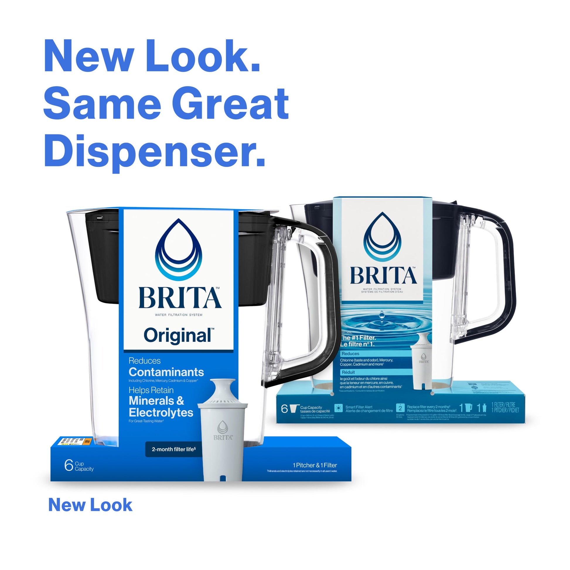 Brita Small 6 Cup Denali Water Filter Pitcher with 1  Standard Filter