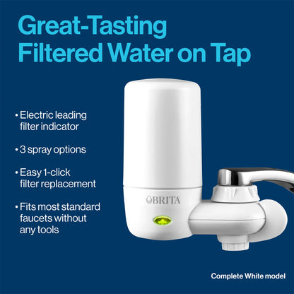 Brita Faucet Mount System Replacement Filter, Reduces Lead, Made without BPA, White, 1 Count