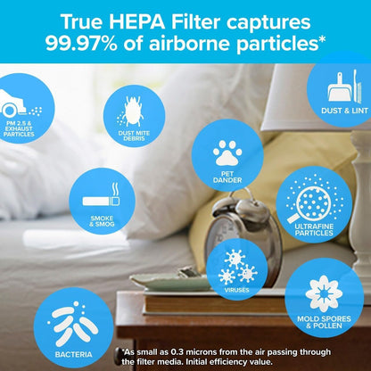 Filtrete F2 Room Air Purifier Filter, True HEPA Premium Allergen, Bacteria, and Virus, 13 In. X 8.2 In., 2-Pack, Works with Devices: FAP-C02, FAP-C03, FAP-SC02, and FAP-T03