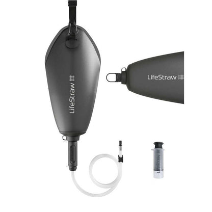 LifeStraw Peak Compact Gravity Water Filter, 3 L, Dark Mountain Gray