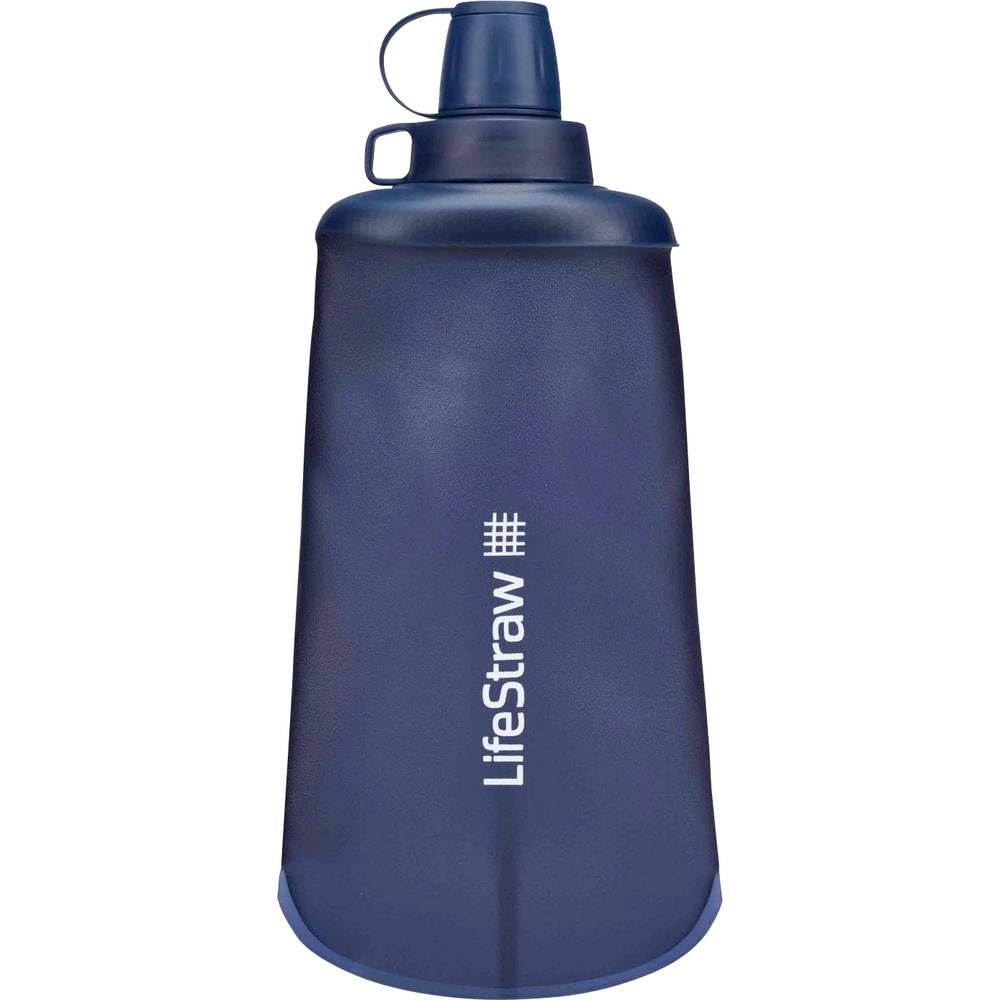 LifeStraw Peak Series Collapsible Squeeze Bottle Water Filter System – 650ml, Mountain Blue