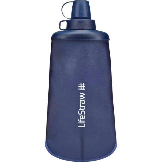 LifeStraw Peak Series Collapsible Squeeze Bottle Water Filter System – 650ml, Mountain Blue