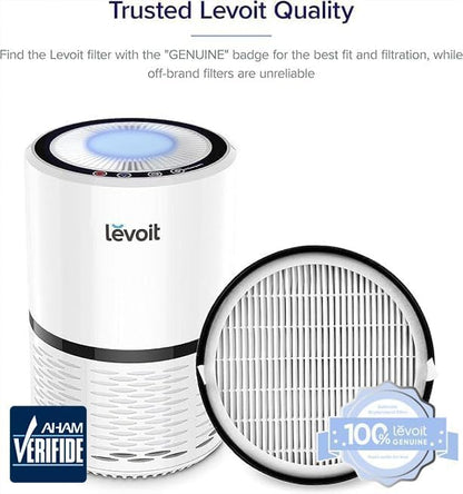 Levoit LV-H132 Air Purifier Genuine Replacement Filter, AHAM VERIFIDE, High-Efficiency Activated Carbon, LV-H132-RF, 1-Pack