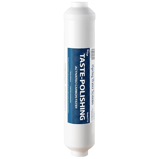 iSpring FT15 NSF Certified 5th Stage Inline Post Carbon Water Filter Replacement Cartridge