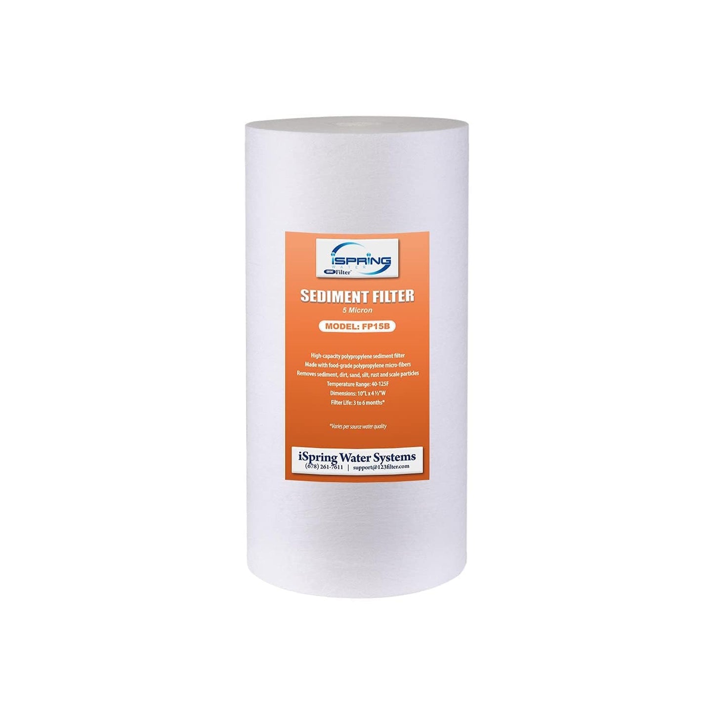 iSpring FP15B 5-Micron 4.5" x 10" Whole House Sediment Water Filter