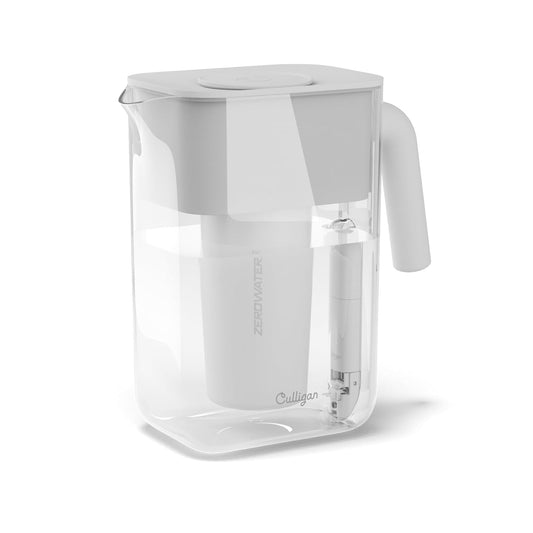 Culligan ZeroWater Technology 12-Cup Water Filter Pitcher with 5-Stage Filtration