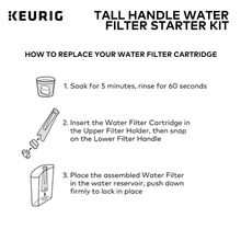 Keurig Tall Handle Filter and 2 Water Filter Cartridges