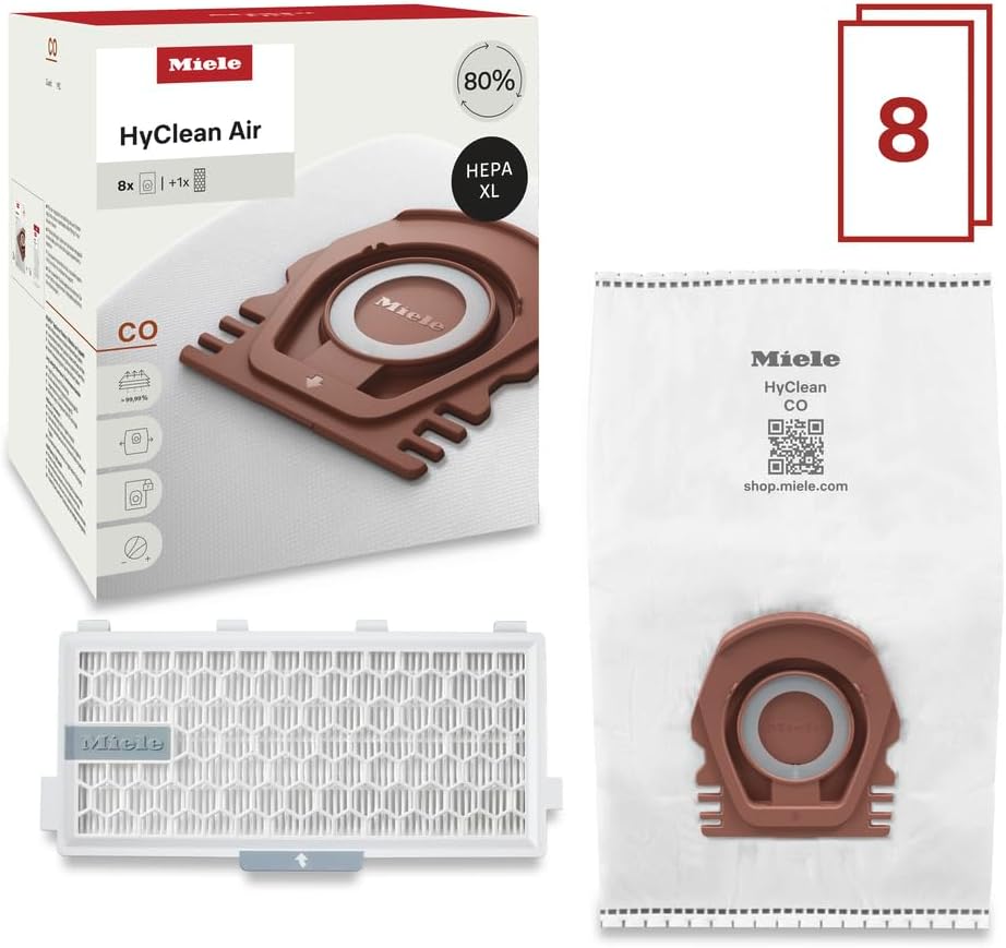 Miele HyClean Air CO Vacuum Cleaner Bags XL Pack for Guard M1 Vacuums