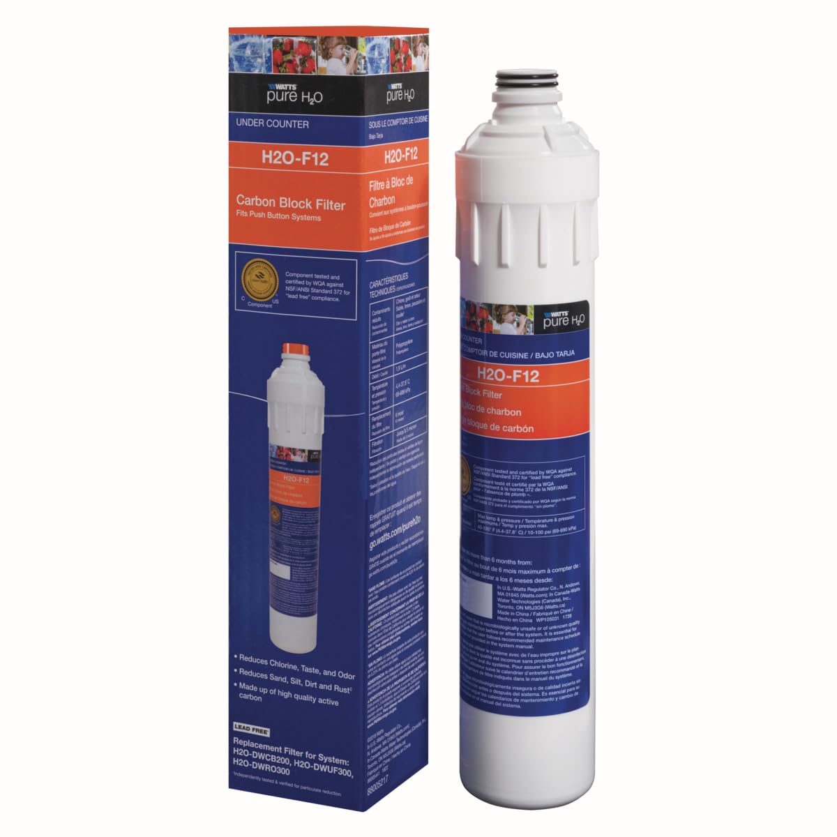 Watts Premier H2O-F12 Pure H2O 5-Micron Carbon Block Replacement Filter