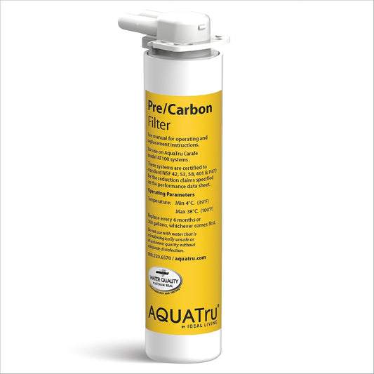 AquaTru Carafe AT100 2-Stage Pre/Carbon Filter | Reduces Sand, Silt, Sediment, Rust & Particles