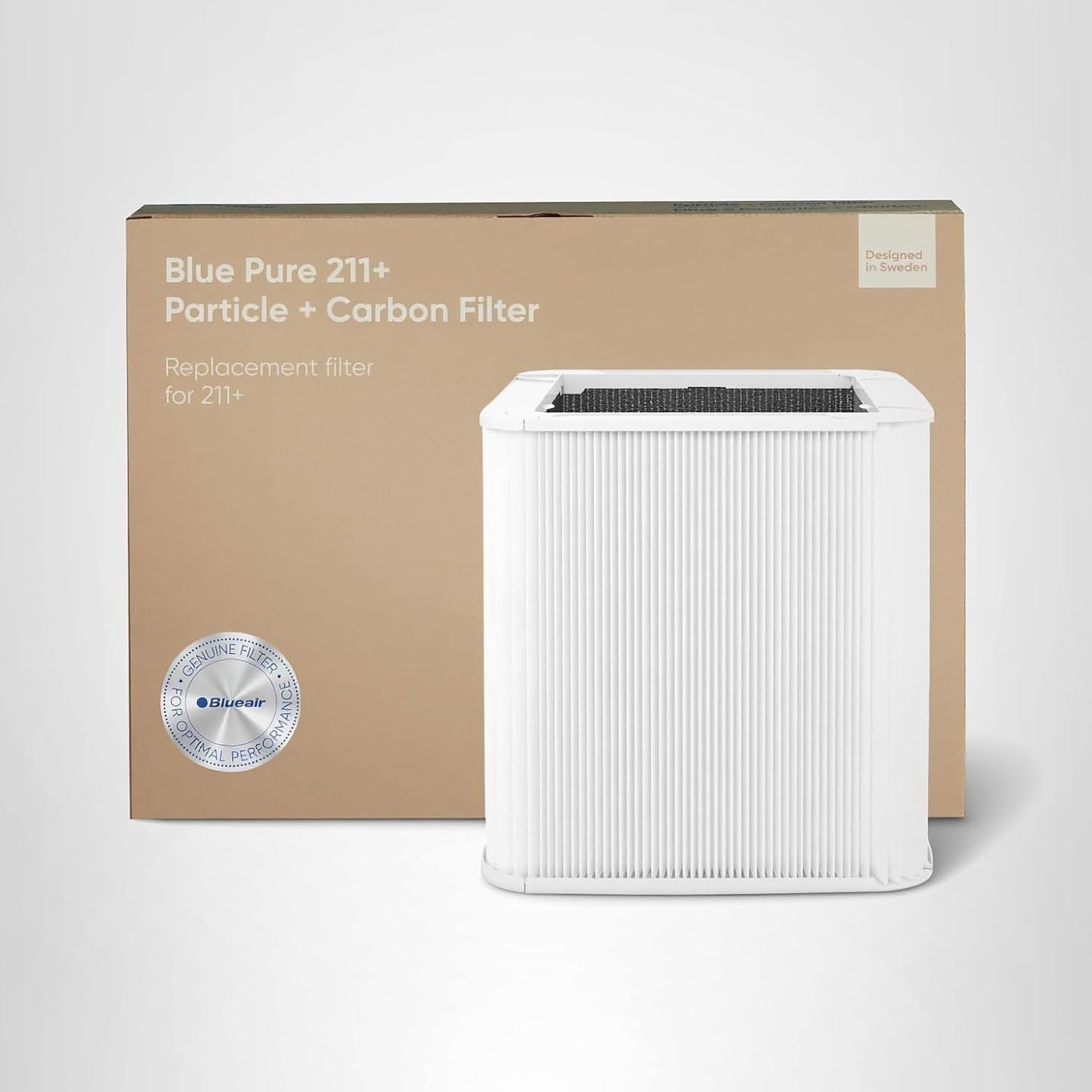 Blueair Blue Pure 211+ Genuine Replacement Filter, HEPASilent Dual Filtration, AHAM Certified Air Purifier Filter