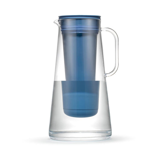 LifeStraw Home Water Filter Pitcher, 10-Cup, Stormy Blue, BPA-Free