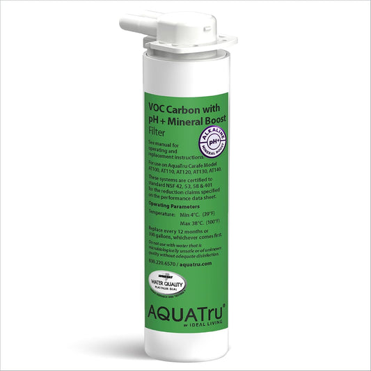 AquaTru VOC Replacement Filter with pH+ Mineral Boost for AquaTru Carafe