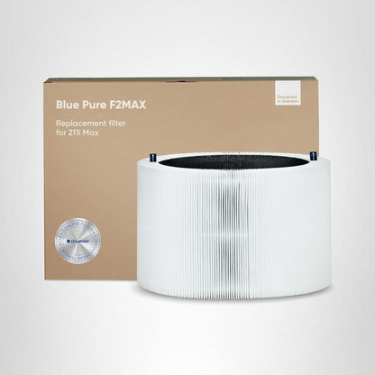 Blueair Blue Pure F2MAX Genuine Replacement Filter for 211i Max Air Purifier, HEPASilent Dual Filtration