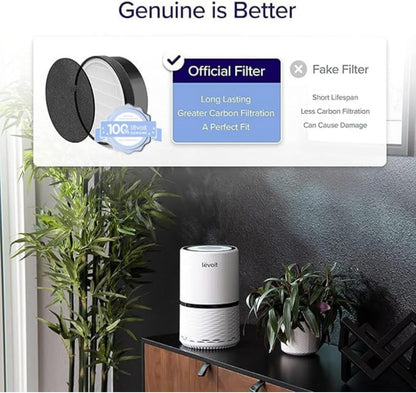 Levoit LV-H132 Air Purifier Replacement Filter, Genuine Air Filters, 4 Pack