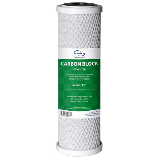 iSpring FC15 5 Micron CTO Carbon Block Water Filter 10" x 2.5"