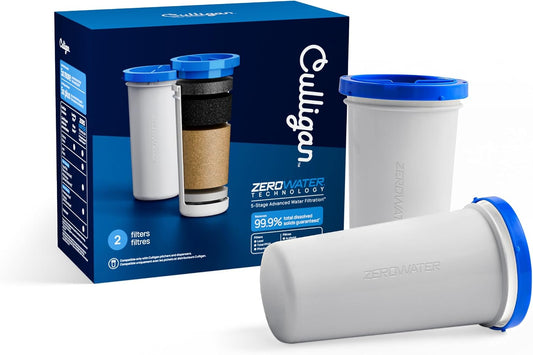 Culligan with ZeroWater Technology Replacement Filter 2-Pack – 5-Stage Advanced Water Filter