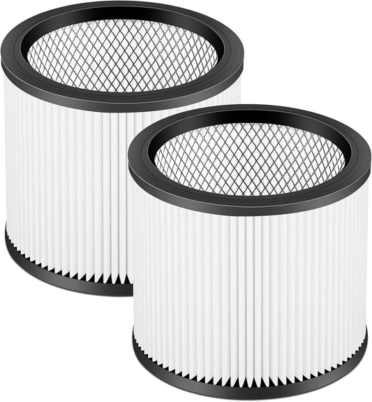Shop-Vac 90304 Replacement Cartridge Filter, Fits 5 Gallon and Larger Wet Dry Vacuums, 2 Pack
