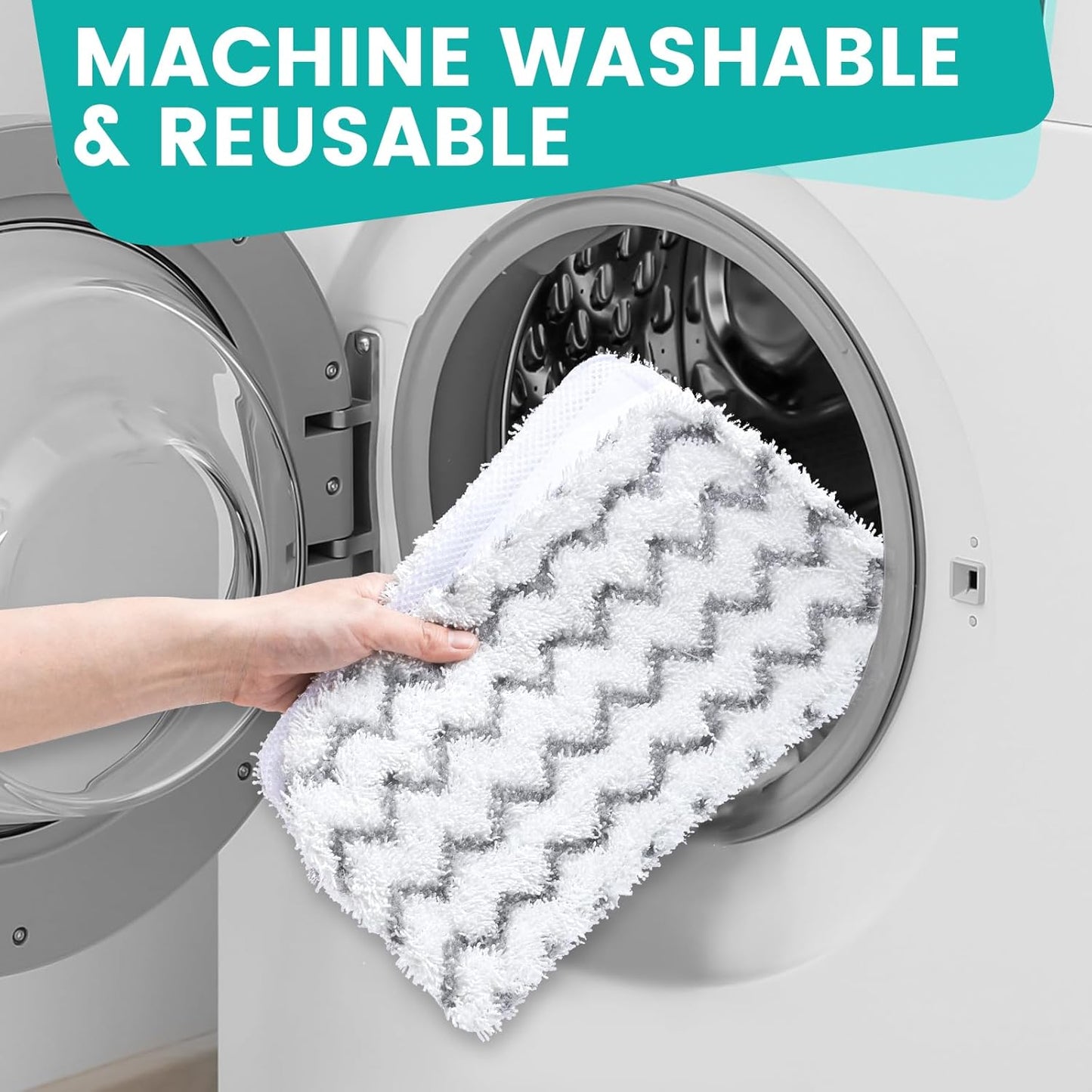 6 Pack Steam Mop Replacement Pads for Shark S1000 Series, Washable Reusable Microfiber Pads