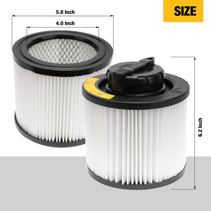 DeWalt DXVC4001 Cartridge Filter Replacement for 4 to 5 Gallon Wet/Dry Vacuums