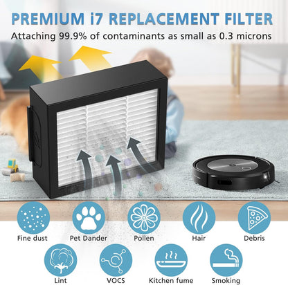 iRobot Roomba e, i, j Series Replacement Filters, Fits i3 i4 i5 i6 i7 i8 j5 j6 j7 j8 j9 e5 e6, Replaces 4639161, 9 Pack