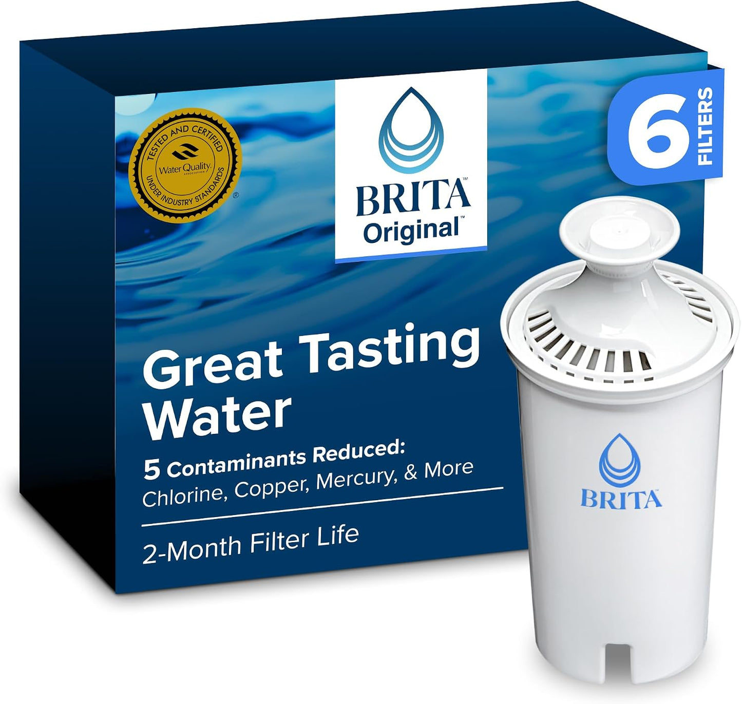 Brita Standard Water Filter Replacements for Pitchers & Dispensers