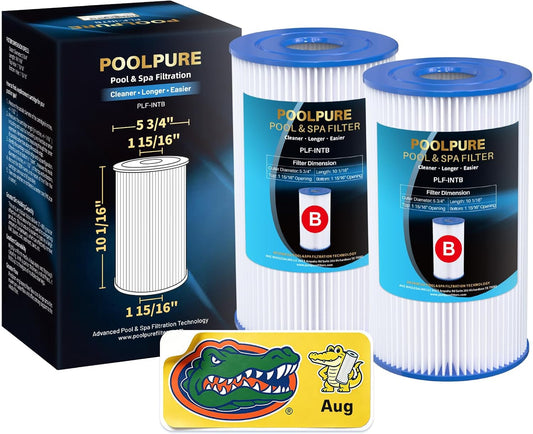 POOLPURE Type B Pool Filters JPC01 Type IV-B Pool Filter Cartridge, 2 Pack