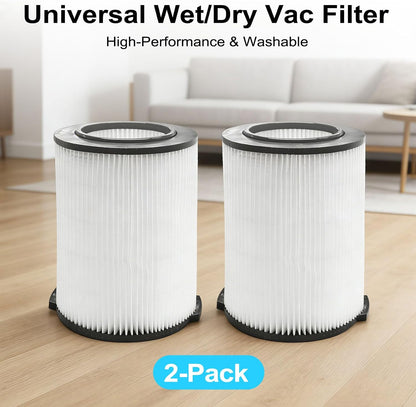 2-Pack VF4000 Replacement Filters for RIDGID 72947 Wet/Dry Vacuums, 5-20 Gallon
