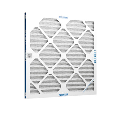 Aerostar 20x20x1 MERV 8 Air Filter, 6 Count, HVAC Air Conditioning & Furnace Filter, MPR 600 / FPR 5