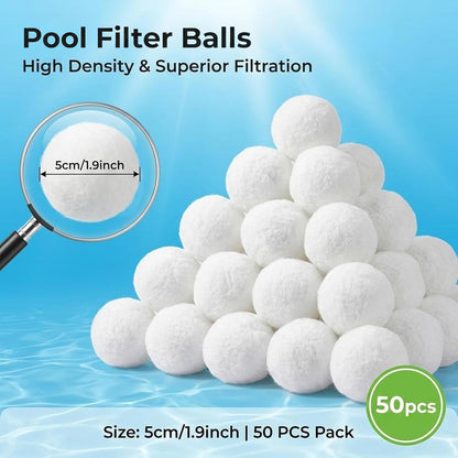 Pool Filter Balls 50-Pack for Sand Filter Systems