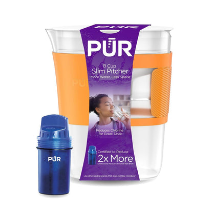 PUR Slim 8-Cup Water Filter Pitcher, Includes 1 Filter
