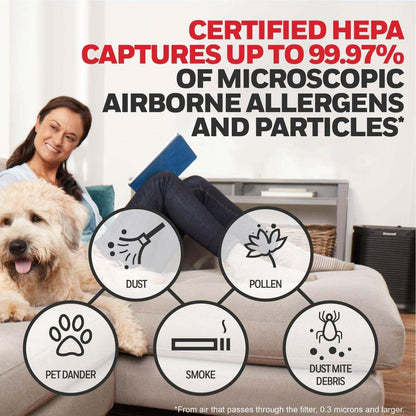 Honeywell HRF-R1 True HEPA Replacement Filter R, Fits HPA090 HPA100 HPA200 HPA300 Series Air Purifiers