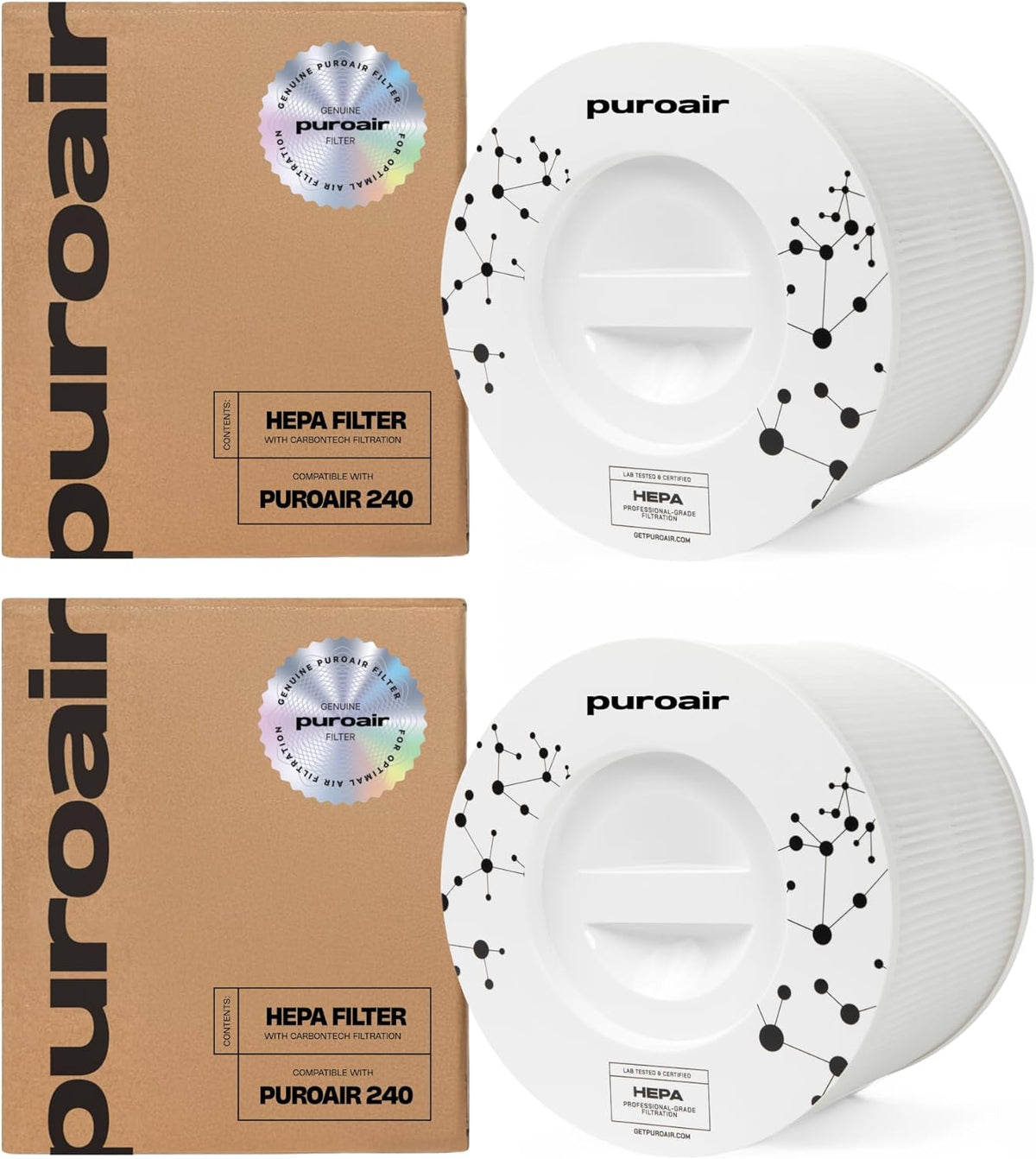 PuroAir 240 Replacement Filter, Genuine 240 Filter Replacement, 2-Pack