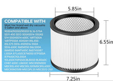 Shop-Vac 90304 Replacement Cartridge Filter, Fits 5 Gallon and Larger Wet Dry Vacuums, 2 Pack