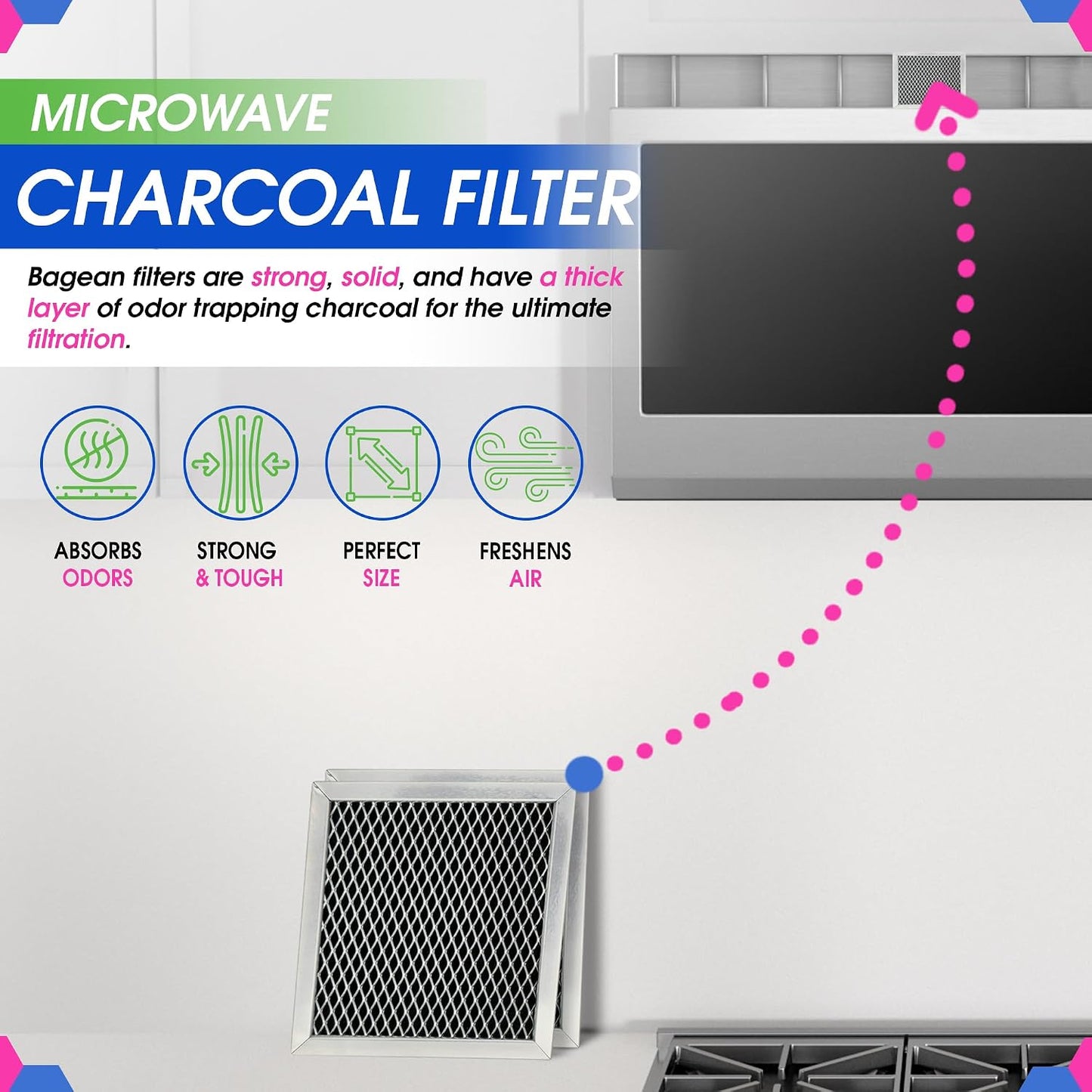 Whirlpool 8206230A Microwave Charcoal Filter (Recirculating / Ductless OTR)