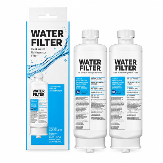 Samsung DA97-17376B HAF-Qin/EXP Water Filter Replacement, DA97-08006C – 2 Pack