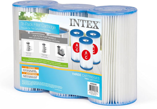 Intex Type A Pool Filter Cartridge 3-Pack, 29003E
