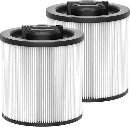 DXVC6910 Cartridge Filter Replacement for DeWalt 6 to 16 Gallon Wet/Dry Vacuums, 2 Pack